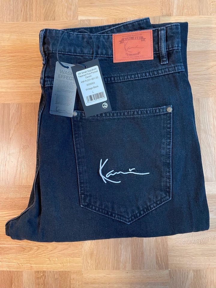 NEU Karl Kani Jeans Small Signature Tapered Five Pocket Denim L in Stuttgart