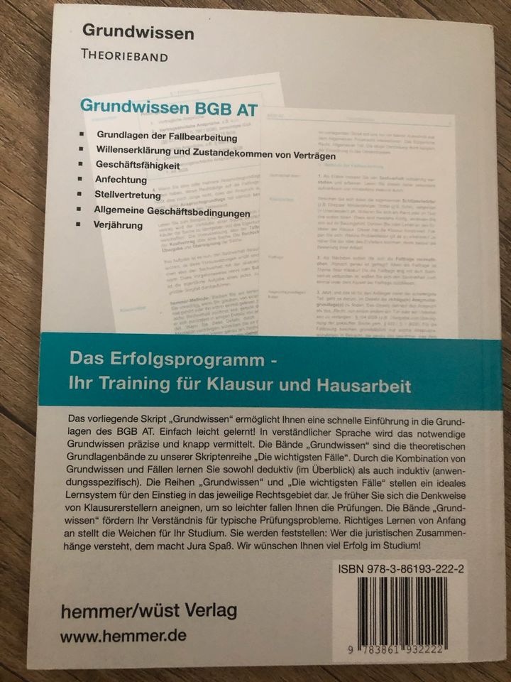 Grundwissen BGB AT  / 6.Auflage in Frankfurt am Main