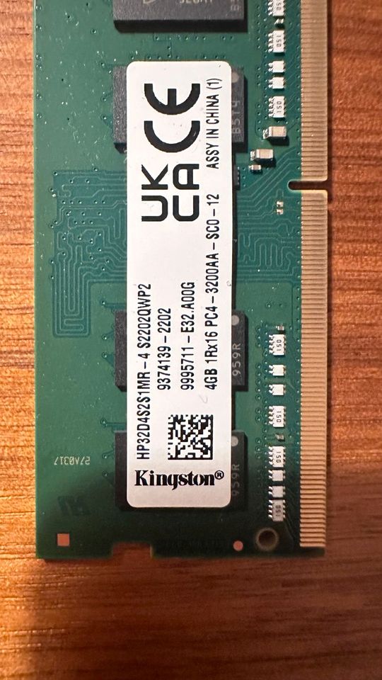4 GB DDR RAM Arbeitsspeicher Notebook Speicher Kingston in Essen