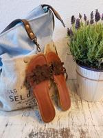 Ledersandalen Görtz Gr. 40 boho Vintage Cognac Sachsen - Freital Vorschau