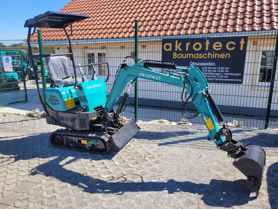 akrotect Minibagger AK08Knickmatik, Dieselmotor AKTION in Kleinrinderfeld