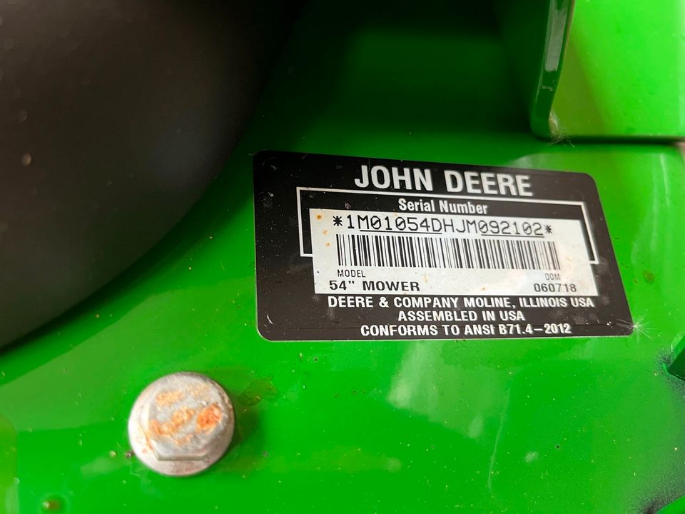 Mähwerk Auto Connect 54D 137cm passend zu John Deere 1026R "NEU" in Aspach