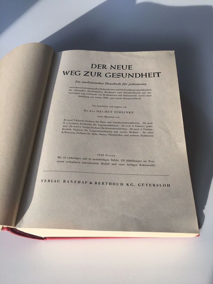 „Der neue Weg zur Gesundheit“ 1954 #Kräutertafel #Schlinke in Leverkusen