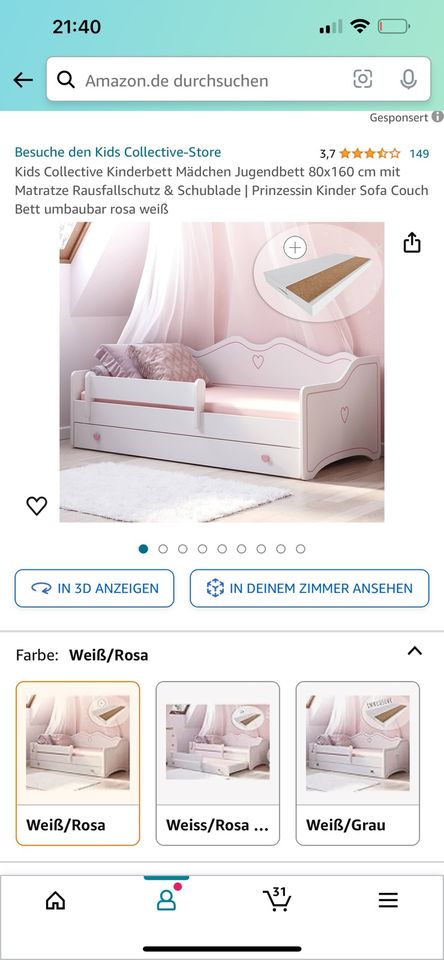 Kinder Bett Mädchen, NP 240€ in Berlin