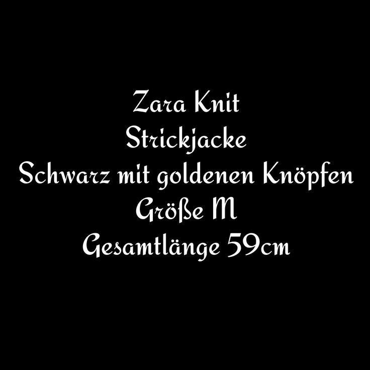 Zara Knit Strickjacke schwarz M in Postlow