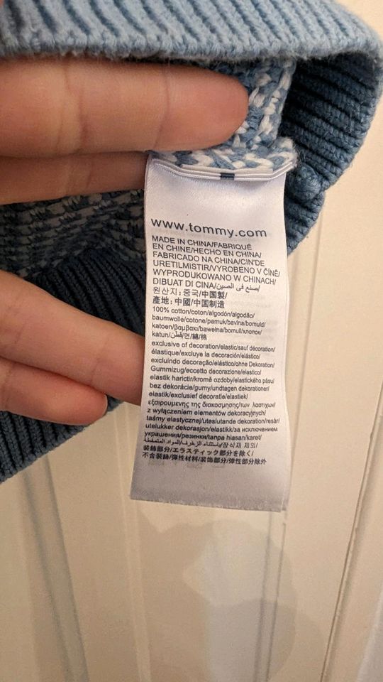 Tommy Hilfiger Pullover Gr. S Baumwolle blau weiß in Hamburg