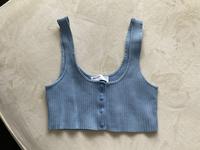 Crop Top Bershka Größe M blau Shirt Oberteil Knöpfe Bayern - Taufkirchen Vils Vorschau