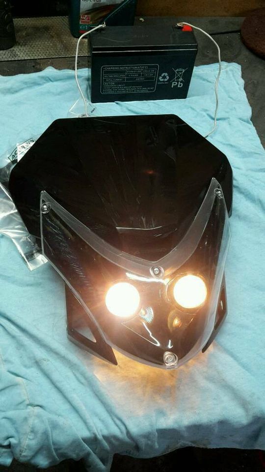 Acerbis Scheinwerfer Maske LED Lampe Simson Motocross S51 S50 in Plauen
