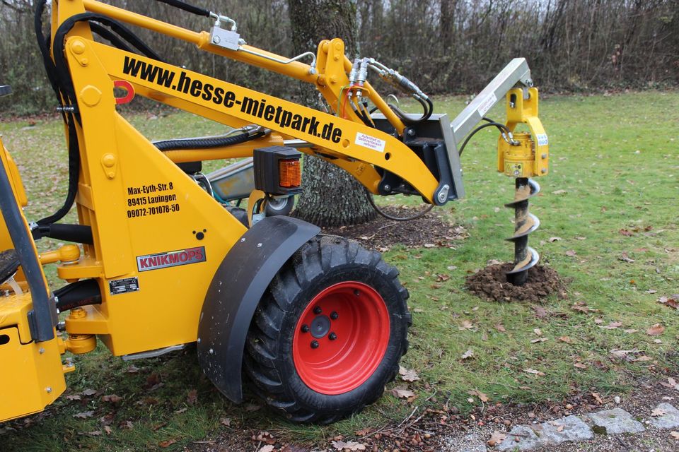 Miete Erdbohrgerät mit Bohrer Hydraulikbohrer f. Radlader in Lauingen a.d. Donau