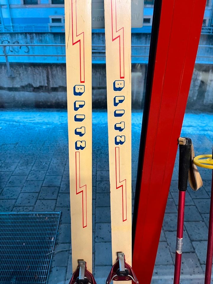 Langlaufski Ski Skier Langlauf Blitz 200 cm Kinder mit Stöcke in Dresden
