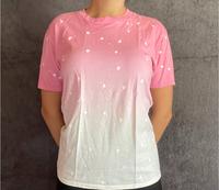 T-Shirt von Hollister in weiß/rosa gefleckt Hessen - Darmstadt Vorschau