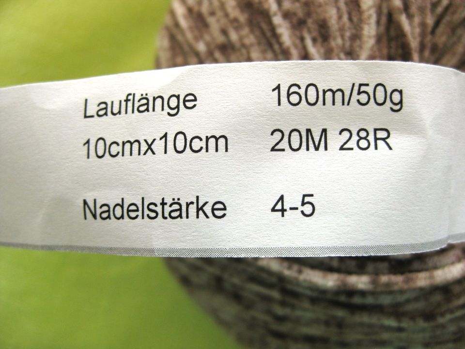 160 g Velours-Wolle von wool.discount beige-braun meliert N 4-5 in Heiningen