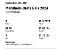 Ticket für Darts Gala in Mannheim HEUTE Baden-Württemberg - Au Vorschau