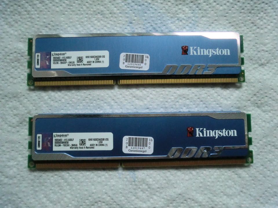 Kingston HyperX blu. DDR3 Arbeitsspeicher / RAM Kit 2x2GB in Mildstedt