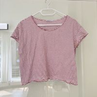 Zara TRF Trafaluc Shirt T-Shirt Streifen Weiß rot Crop Top S Niedersachsen - Oldenburg Vorschau