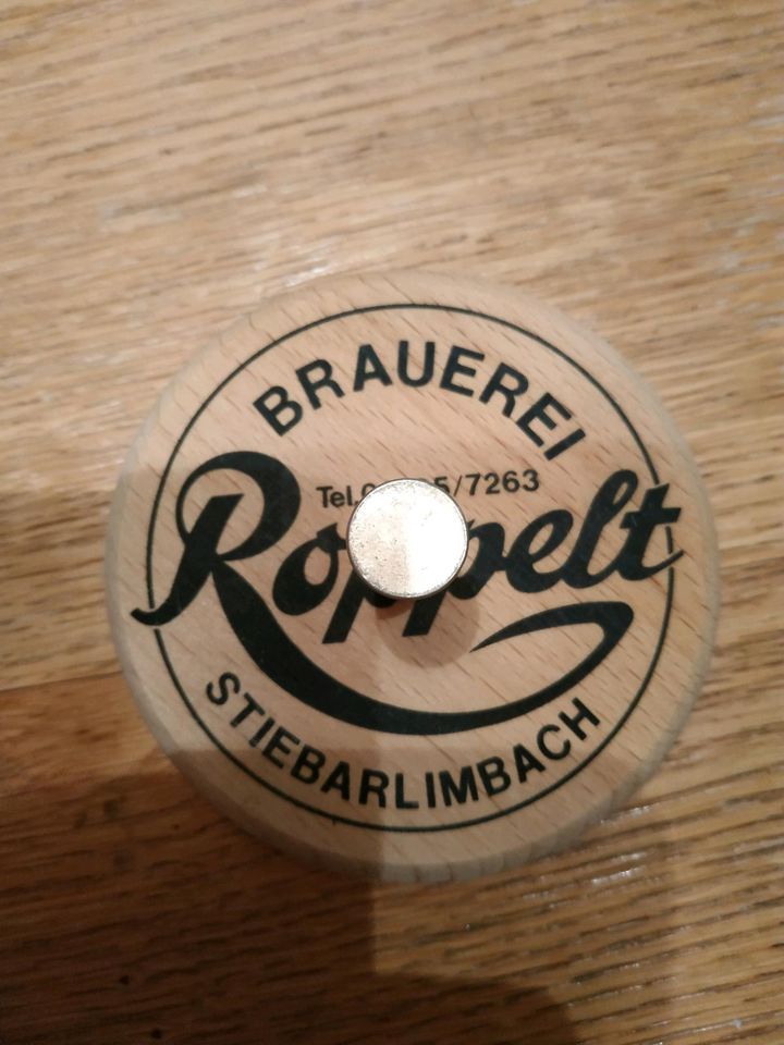 Bierdeckel, Brauerei Roppelt, Bierglasabdeckung Stiebarlimbach in Memmingen