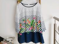 XXL 46 48 Sheego Bluse Tunika weiß blau bunt Blumen Punkte Sachsen-Anhalt - Genthin Vorschau