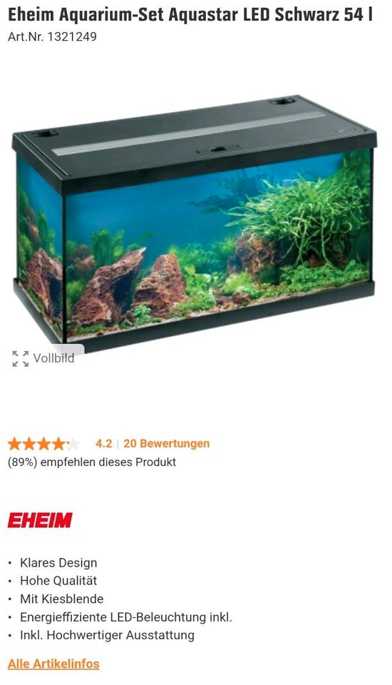 EHEIM aquastar 54 LED schwarz