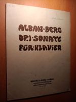 Alban Berg Opus Op. 1 Sonate für Klavier Noten Nordrhein-Westfalen - Detmold Vorschau