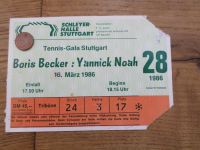 Eintrittskarte 16 03 1986 Tennis Boris Becker Jannick Noah Vintag Baden-Württemberg - Murrhardt Vorschau