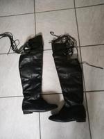Leder overknee Stiefel schwarz, Gr. 38 von Bronx,NP 199.- Hessen - Angelburg Vorschau