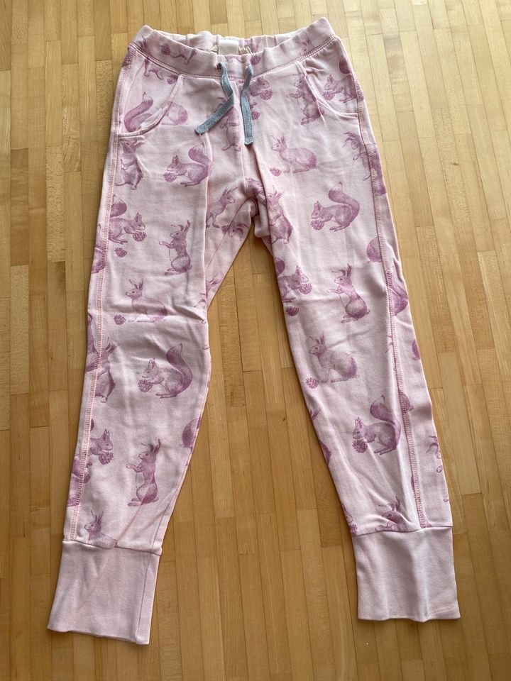 H&M Jogginghose mit Eichhörnchen, rosa, Baumwolle, Gr. 128 in Mauritz