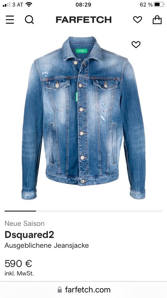 Dsquared2 Jeansjacke Jean Jacke Herrenjacke in München