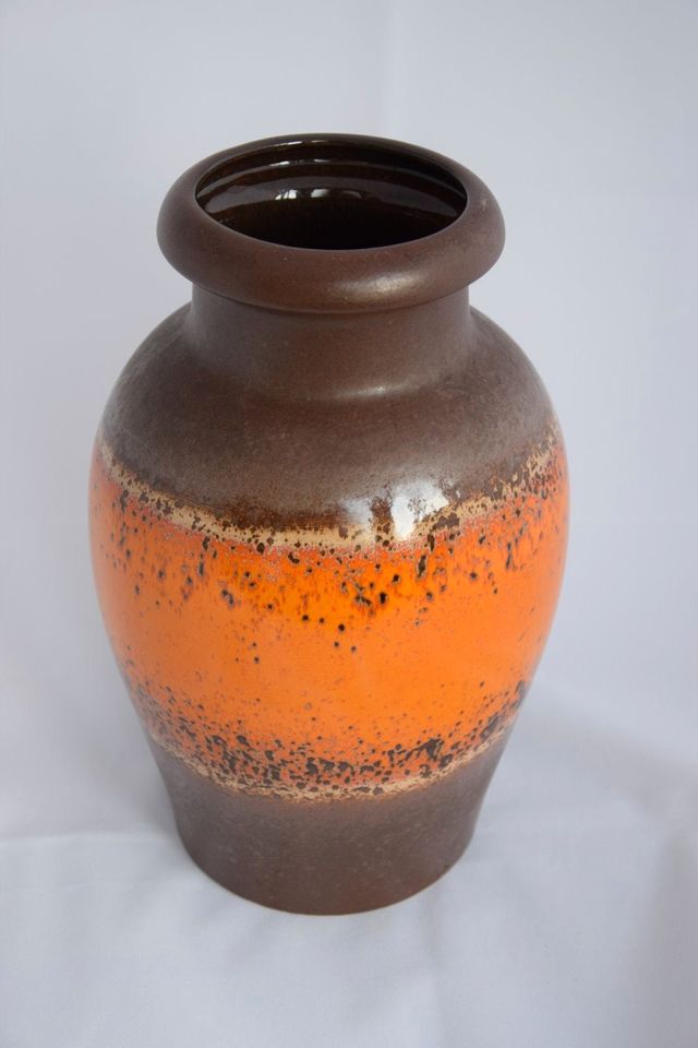 Boden-vase, Orange Braun, Scheurich-Keramik 291-28, Höhe: 28,5 cm in Ettlingen