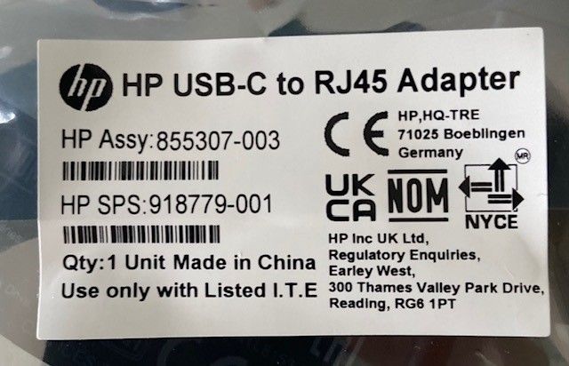 Adapter: HP USB to Gigabit RJ45 in Stuttgart
