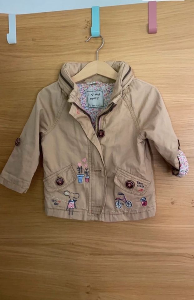 Next Jacke Maus beige sand Applikationen 80/86 in Schwabmünchen