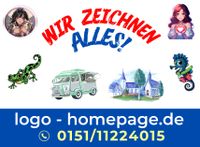 Wir zeichnen alles! Logoerstellung Grafiken Avatar Anime Zeichnungen erstellen lassen Graphik Comic für Logo Design Stil Style Cartoon für Logos Graphiken personalisierte Bilder StrichzeichnungTattoo Bayern - Bruckberg bei Landshut Vorschau