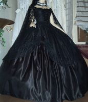 WGT Gothic Larp Fee Spitze Corsage Kleid Rock schwarz Ballkleid Niedersachsen - Sulingen Vorschau