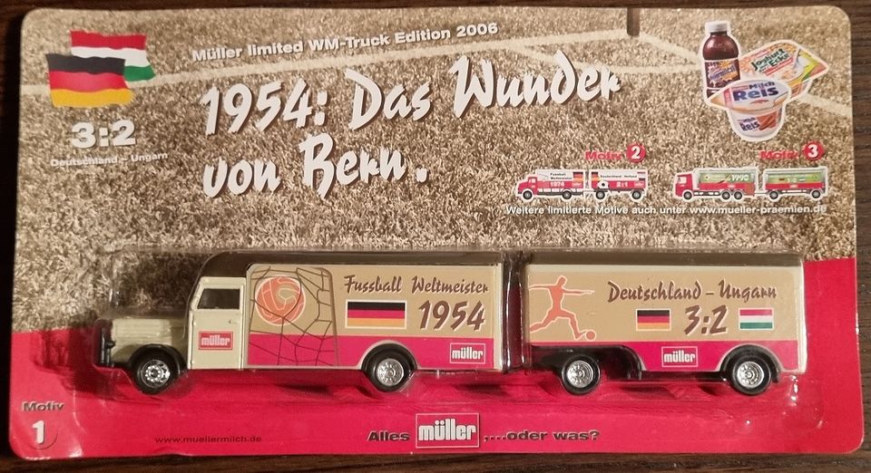 Sammlertruck Müller limited WM-Truck Edition 2006, Motiv 1 in Essen Freisenbruch