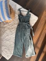Jumpsuit Musselin Overall Khaki türkis Zara Gr. S Sommer Träger Bayern - Waldmünchen Vorschau