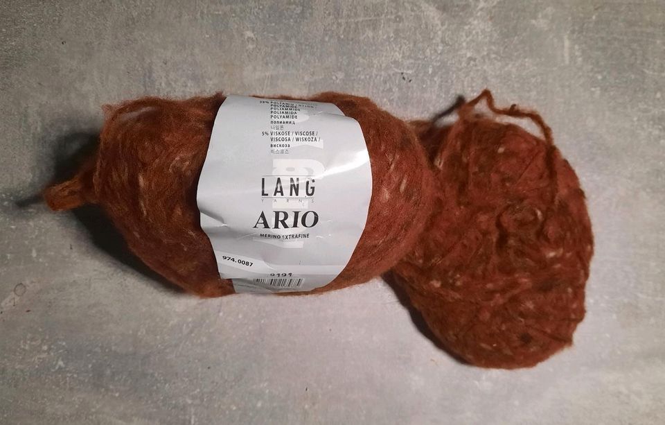 Wolle Stricken Häkeln LangYarns Ario Merino Extrafine Rostfarben in Eschborn