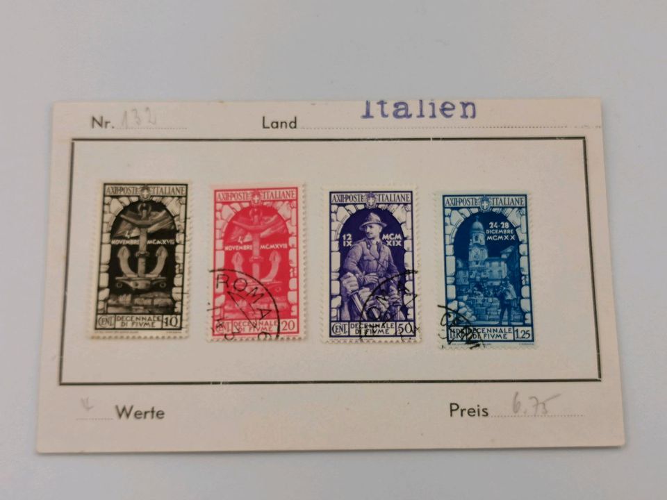 Briefmarken Sammler Karte Nr. 132 Italien in Gera