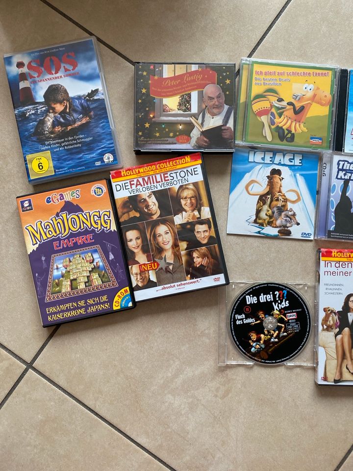 Versch. DVDs., CDs, „ICE AGE“,“ die drei Fragezeichen „,Karaoke, in Unna