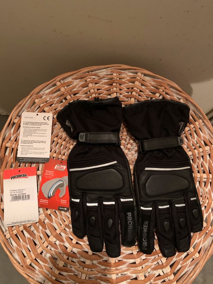 Probiker Season II Motorrad Handschuhe Gr. M Schwarz NEU in Herzogenrath