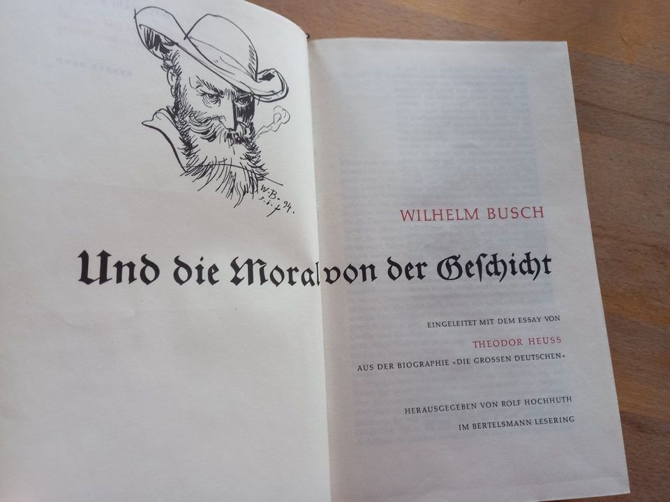 Buch "Und die Moral von der Geschicht" Wilhelm Busch Erster Band in Rohrbach