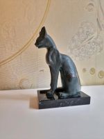 Bronze Katze Figur mit Marmorsockel Hamburg - Wandsbek Vorschau