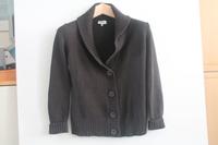 Strickjacke S 36/38 dunkelbraun geknöpft mit Schalkragen (L021) Aachen - Kornelimünster/Walheim Vorschau