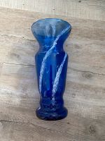 hübsche große Vintage DDR Vase Königsblau blau weiß Sachsen-Anhalt - Halle Vorschau