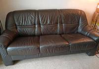 bequeme Ledercouch mit zwei Sesseln Sofa Wohnung Wohnzimmer Hamburg-Nord - Hamburg Ohlsdorf Vorschau