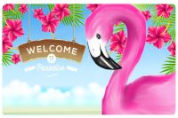 Frühstücksbrett Brett Schneidebrett Flamingo Welcome to Paradise Niedersachsen - Hameln Vorschau