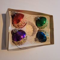 4 Edle Tannenbaumkugeln, Christbaumschmuck, Vintage, Echtglas. Wandsbek - Hamburg Rahlstedt Vorschau