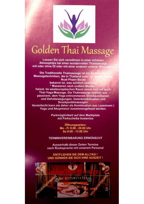 Traditionelle Thaimassage oder Wohlfühlmassage mit oder ohne Öl in Riegelsberg