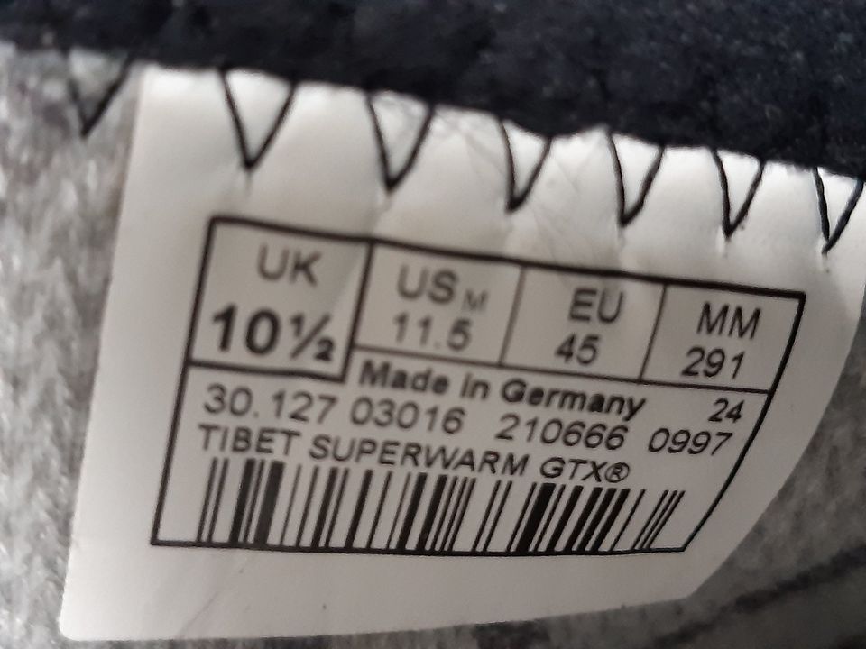 LOWA TIBET SUPERWARM GTX Gr.45 Farbe: Schiefer Goretex in Hannover