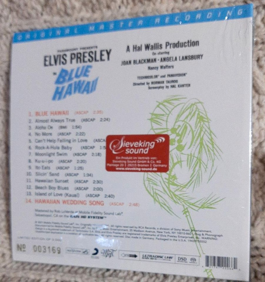 MFSL audiophile Hybrid-SACD Elvis Presley - Blue Hawai UDSACD2226 in Isernhagen