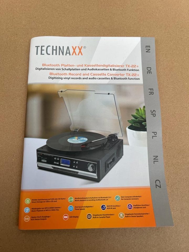 Technaxx TX-22+ Schallplatten- und Kassettendigitalisierer in  Nordrhein-Westfalen - Oberhausen | Lautsprecher & Kopfhörer gebraucht  kaufen | eBay Kleinanzeigen ist jetzt Kleinanzeigen