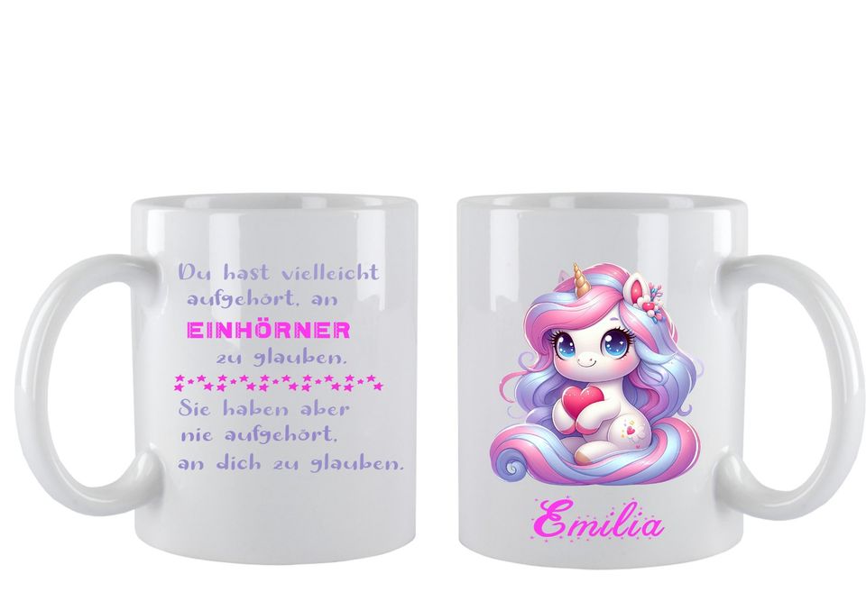 Einhorn TASSE EINHORN FOTOTASSE KAFFEEBECHER MOTIVTASSE Kinde in Taufkirchen Vils